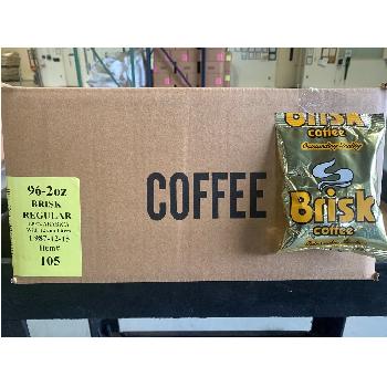 2 oz. Brisk Gourmet Regular Coffee with CF12 Filters - 96 Count